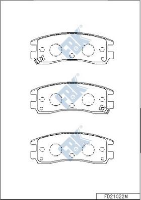 FBK FD21022M - Гальмівні колодки, дискові гальма autocars.com.ua