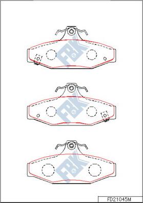 FBK FD21045M - Гальмівні колодки, дискові гальма autocars.com.ua