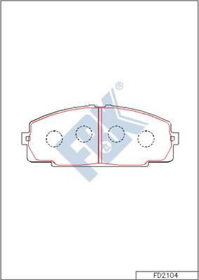 FBK FD2104 - Гальмівні колодки, дискові гальма autocars.com.ua