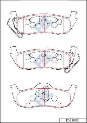FBK FD21062 - Гальмівні колодки, дискові гальма autocars.com.ua