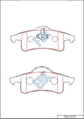 FBK FD21077 - Гальмівні колодки, дискові гальма autocars.com.ua