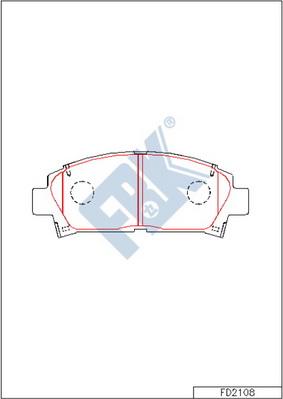 FBK FD2108 - Гальмівні колодки, дискові гальма autocars.com.ua