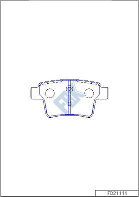 FBK FD21111 - Тормозные колодки, дисковые, комплект avtokuzovplus.com.ua