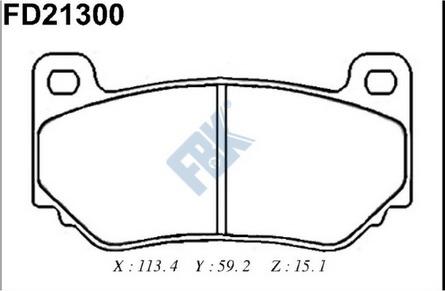 FBK FD21300 - Тормозные колодки, дисковые, комплект avtokuzovplus.com.ua