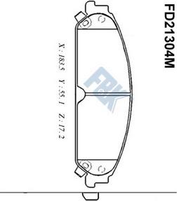 FBK FD21304M - Гальмівні колодки, дискові гальма autocars.com.ua