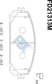 FBK FD21313M - Гальмівні колодки, дискові гальма autocars.com.ua