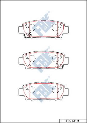 FBK FD2131M - Тормозные колодки, дисковые, комплект avtokuzovplus.com.ua