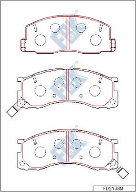 FBK FD2138M - Гальмівні колодки, дискові гальма autocars.com.ua