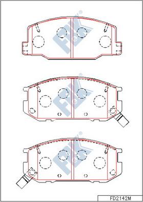 FBK FD2142M - Гальмівні колодки, дискові гальма autocars.com.ua