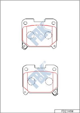 FBK FD2146M - Тормозные колодки, дисковые, комплект avtokuzovplus.com.ua