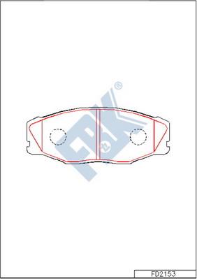 FBK FD2153 - Гальмівні колодки, дискові гальма autocars.com.ua