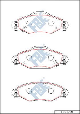 FBK FD2179M - Гальмівні колодки, дискові гальма autocars.com.ua