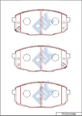 FBK FD22006M - Гальмівні колодки, дискові гальма autocars.com.ua