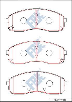 FBK FD22021M - Гальмівні колодки, дискові гальма autocars.com.ua