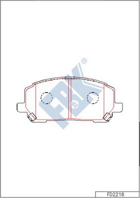 FBK FD2218 - Тормозные колодки, дисковые, комплект avtokuzovplus.com.ua