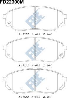 FBK FD22300M - Тормозные колодки, дисковые, комплект avtokuzovplus.com.ua