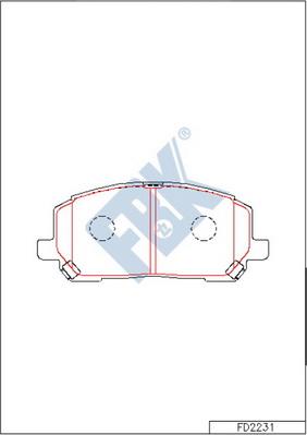 FBK FD2231 - Гальмівні колодки, дискові гальма autocars.com.ua