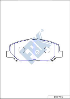 FBK FD2265 - Тормозные колодки, дисковые, комплект avtokuzovplus.com.ua