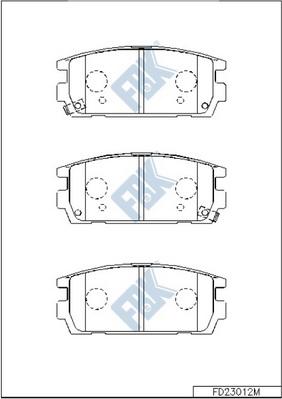 FBK FD23012M - Гальмівні колодки, дискові гальма autocars.com.ua