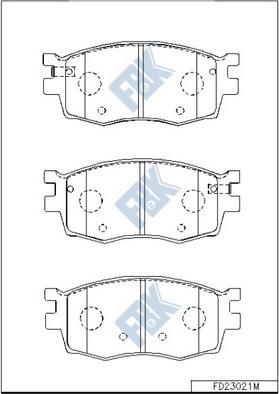 FBK FD23021M - Гальмівні колодки, дискові гальма autocars.com.ua