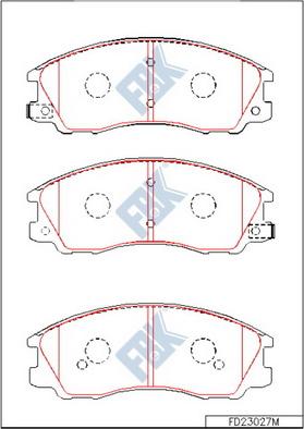 FBK FD23027M - Тормозные колодки, дисковые, комплект avtokuzovplus.com.ua