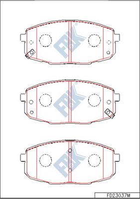 FBK FD23037M - Гальмівні колодки, дискові гальма autocars.com.ua