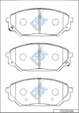 FBK FD23040M - Гальмівні колодки, дискові гальма autocars.com.ua