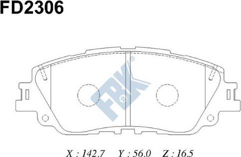 FBK FD2306 - Гальмівні колодки, дискові гальма autocars.com.ua