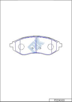 FBK FD24000 - Гальмівні колодки, дискові гальма autocars.com.ua