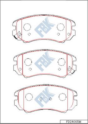 FBK FD24005M - Гальмівні колодки, дискові гальма autocars.com.ua