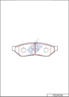 FBK FD24008 - Тормозные колодки, дисковые, комплект avtokuzovplus.com.ua