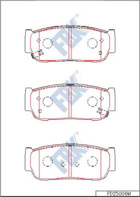 FBK FD25006M - Гальмівні колодки, дискові гальма autocars.com.ua