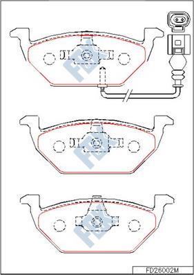 FBK FD26002M - Тормозные колодки, дисковые, комплект avtokuzovplus.com.ua