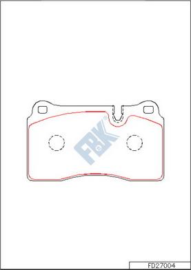 FBK FD27004 - Тормозные колодки, дисковые, комплект avtokuzovplus.com.ua