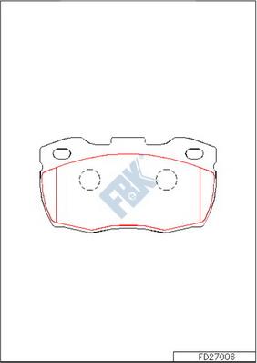 FBK FD27006 - Гальмівні колодки, дискові гальма autocars.com.ua