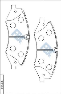 FBK FD27300 - Гальмівні колодки, дискові гальма autocars.com.ua