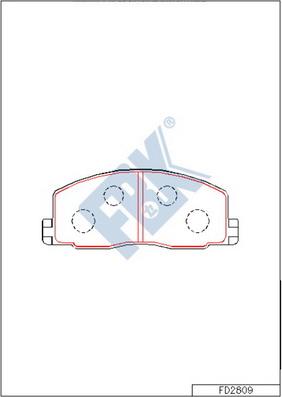 FBK FD2809 - Тормозные колодки, дисковые, комплект avtokuzovplus.com.ua