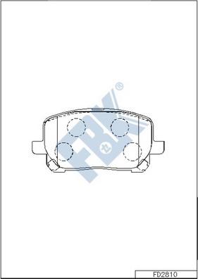 FBK FD2810 - Гальмівні колодки, дискові гальма autocars.com.ua