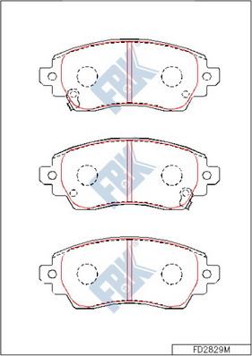 FBK FD2829M - Гальмівні колодки, дискові гальма autocars.com.ua