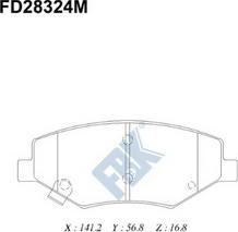 FBK FD28324M - Гальмівні колодки, дискові гальма autocars.com.ua