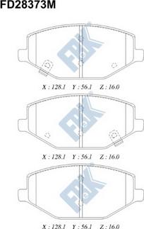 FBK FD28373M - Гальмівні колодки, дискові гальма autocars.com.ua