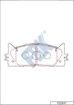 FBK FD2841 - Тормозные колодки, дисковые, комплект avtokuzovplus.com.ua