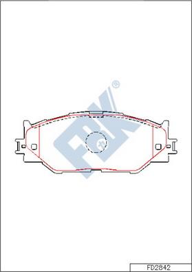 FBK FD2842 - Гальмівні колодки, дискові гальма autocars.com.ua