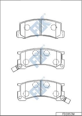 FBK FD2853M - Гальмівні колодки, дискові гальма autocars.com.ua