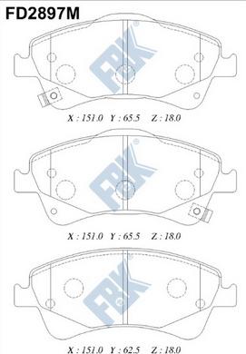 FBK FD2897MAS - Гальмівні колодки, дискові гальма autocars.com.ua