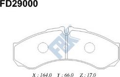 FBK FD29000 - Гальмівні колодки, дискові гальма autocars.com.ua