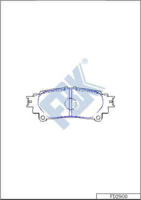 FBK FD2900 - Гальмівні колодки, дискові гальма autocars.com.ua