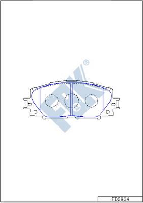 FBK FD2904 - Тормозные колодки, дисковые, комплект avtokuzovplus.com.ua