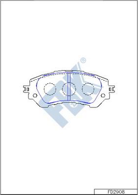 FBK FD2908 - Тормозные колодки, дисковые, комплект avtokuzovplus.com.ua