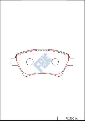 FBK FD30010 - Гальмівні колодки, дискові гальма autocars.com.ua